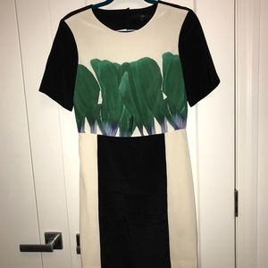 Tibi Silk Sheath keyhole dress